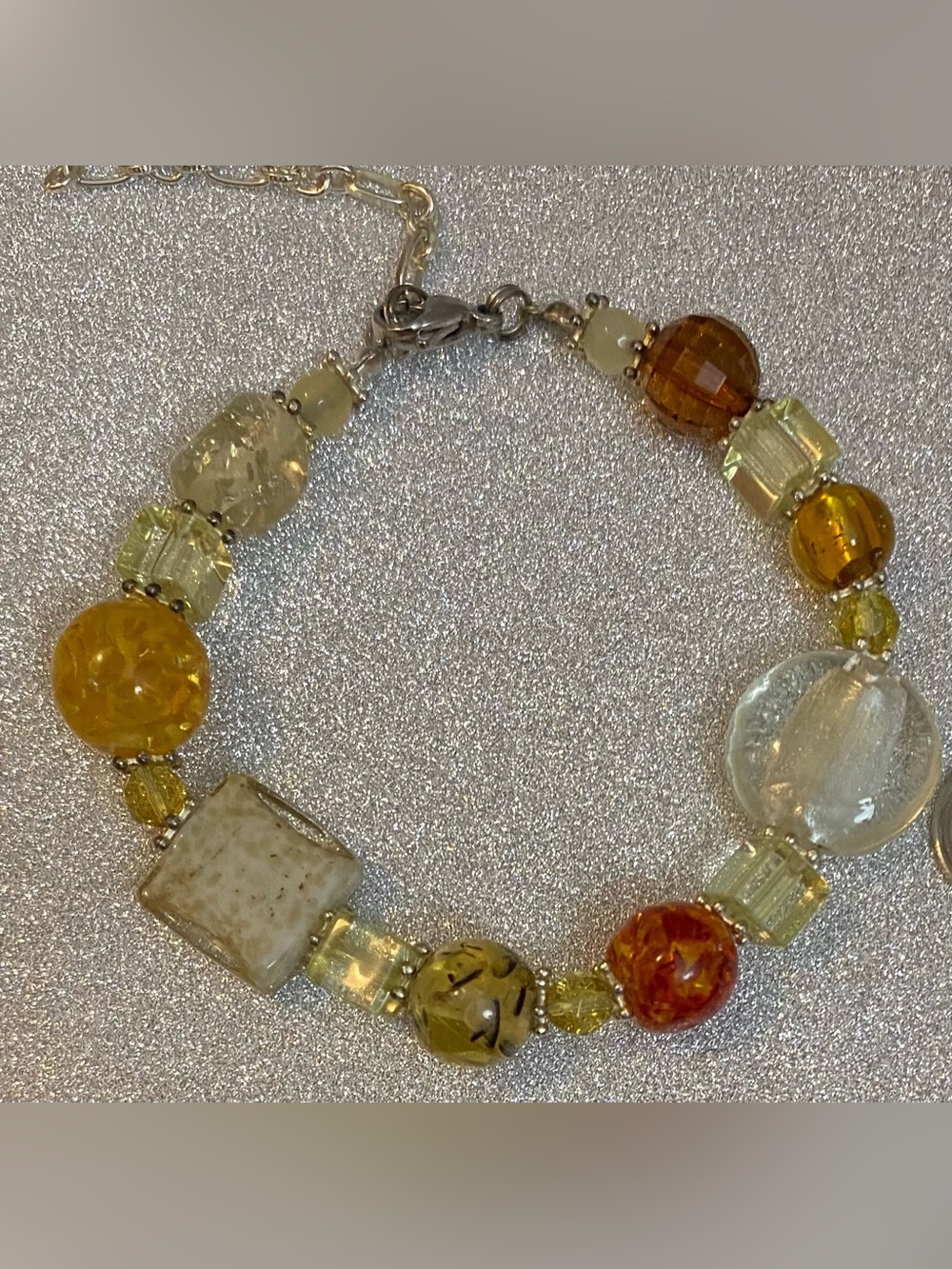 #2 Lampwork style glass bead bracelet